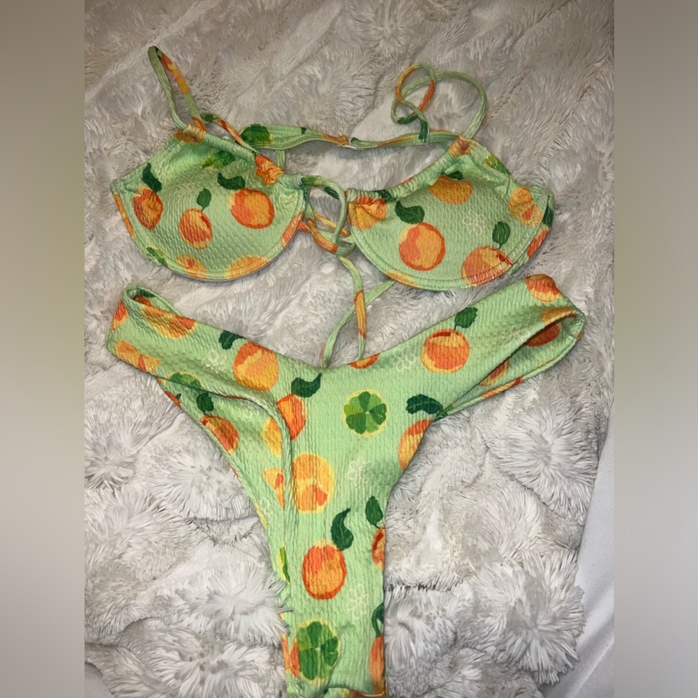 AURELLE GREEN PEACH BIKINI